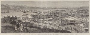 Teil der Stadt und des Hafens von Dunedin, der Hauptstadt von Otago, Neuseeland