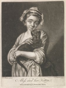 Fräulein und ihr Kätzchen (Landleben)