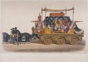 Ansicht des Leichenwagens des Herzogs von Wellington, 1852