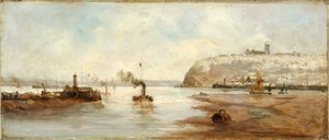 Leuchtturm außerhalb der Cardiff-Docks, 1861-1916 von Richard Short
