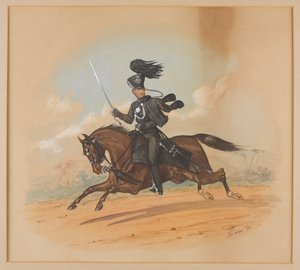 Oberstleutnant Robert Newport Tinley von den Kap-Montierten Schützen von Richard Simkin