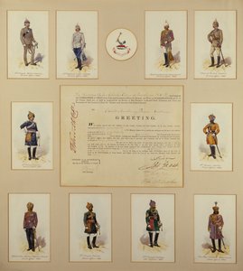 Offiziere der britischen Armee in Uniform von R. Simkin, 19. Jahrhundert