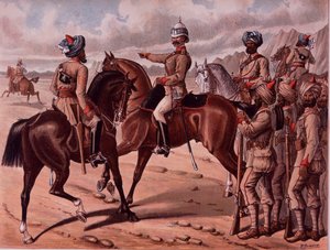 Das Führerkorps, ca. 1895 (Farblithografie)