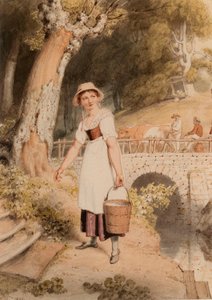 Ein Mädchen mit einem Wassereimer von Richard Westall