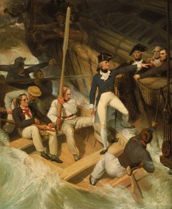 Nelson besteigt ein erobertes Schiff, 20. November 1777