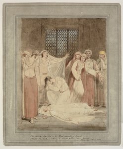 Szene aus Henry Gally Knights Phrosyne, eine griechische Geschichte von Richard Westall