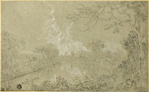 Ufer des Flusses Dee bei Eaton Hall, Cheshire von Richard Wilson