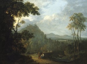 Dinas Bran Castle, nahe Llangollen II, ca. 1770