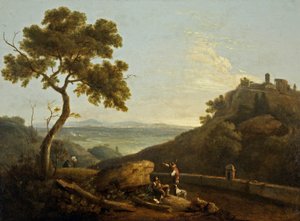 Der Tempel der Sibylle und die Campagna, Tivoli, Italien von Richard Wilson