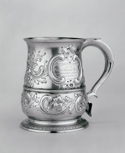 Becher mit Henkel, 1740-41, graviert ca. 1845