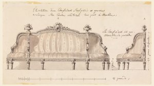 Entwurf für einen Beichtstuhl, ca. 1780 von Richard de Lalonde