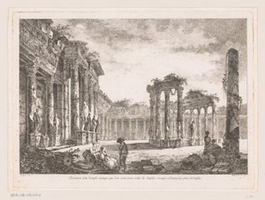 Ansicht des Tempels von Jupiter Serapis