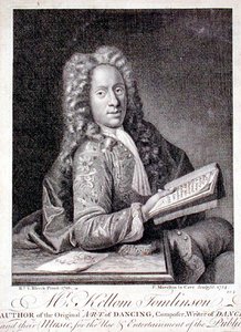 Porträt von Kellom Tomlinson, graviert von Francois Morellon la Cave, 1754 (Gravur) von Richard van (after) Bleeck