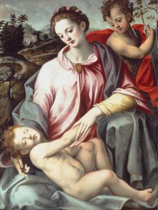 Die Madonna und das Kind mit dem kleinen Johannes dem Täufer von Ridolfo Ghirlandaio