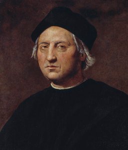 Porträt von Christoph Kolumbus, italienischer Entdecker und Navigator, Gemälde von Ridolfo Ghirlandaio von Ridolfo Il (1483 1561) Ghirlandaio