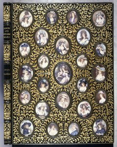 Ein Buchcover mit fünfundzwanzig Porträtminiaturen schöner Frauen, nach Wards 