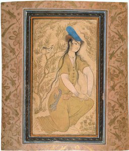 Mädchen mit Pelzhut, 1602 von Riza i Abbasi