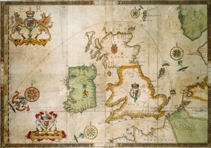 Die Route der Armada um Großbritannien und Irland