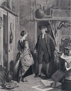 Der Antiquar und Lovel betreten das Heiligtum (Gravur) von Robert (after) Herdman