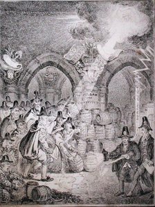 Die Opposition versucht, das Parlament in die Luft zu sprengen, veröffentlicht von Thomas McLean im Jahr 1835 von Robert (after) Seymour