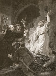 Das Martyrium von Erzbischof Cranmer, gestochen von W. Bromley, Illustration aus David Humes 