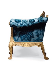 Ein George III vergoldetes Holzsofa