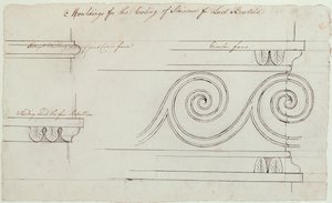 Entwurf für die Verzierungen auf der Treppe, Headfort House, 1772 von Robert Adam