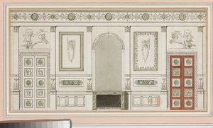 Entwurf für Wanddekorationen von Robert Adam