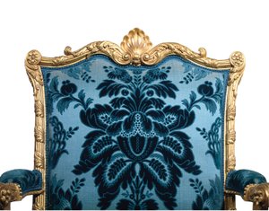 Einer von einem Paar George III vergoldeten Armstühlen von Robert Adam