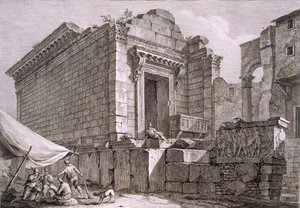 Ansicht des Tempels des Äskulap von Robert Adam