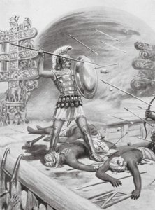 Eine Tat Alexanders des Großen, 326 v. Chr. (Lithografie)