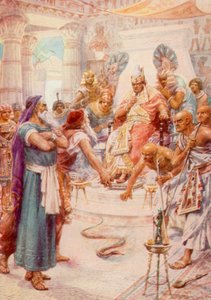 Moses und Aaron vor dem Pharao von Robert Ambrose Dudley