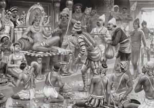Pulikesin II., der Chalukhya, empfängt Gesandte aus Persien von Robert Ambrose Dudley