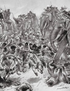 Die Niederlage der Ephthaliten oder Weißen Hunnen, 528 n. Chr. von Robert Ambrose Dudley