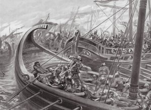 Die phokäische Flotte besiegt die Karthager von Robert Ambrose Dudley