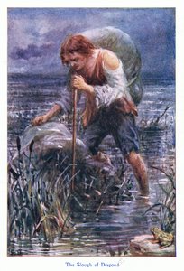Der Sumpf der Verzweiflung, aus The Pilgrims Progress, veröffentlicht von John F Shaw & Co, um 1900