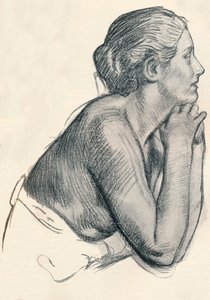 Eine Studie in Sanguine, um 1900