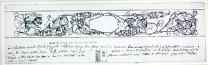 Entwurf für Vorsatzpapier, ca. 1895