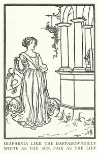 Diaphenia wie die Narzisse, weiß wie die Sonne, schön wie die Lilie von Robert Anning Bell