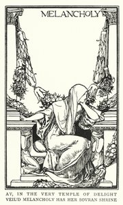 Illustration für Gedichte von John Keats: Melancholie (Lithografie) von Robert Anning Bell