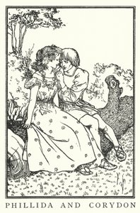 Phillida und Corydon von Robert Anning Bell