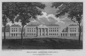 Militärasyl, Chelsea (Gravur) von Robert Blemell (after) Schnebbelie