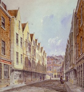 Ansicht der Great Winchester Street mit Winchester Place im Hintergrund, London, 1839