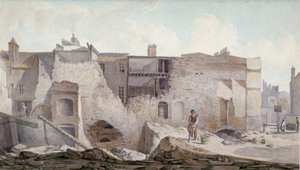 Ansicht der Ruinen eines Teils des Priorats der Heiligen Dreifaltigkeit, Aldgate, Stadt London von Robert Blemmell Schnebbelie