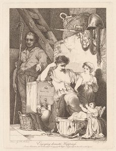 Genießen häuslichen Glücks von Robert Blyth, after John Hamilton Mortimer