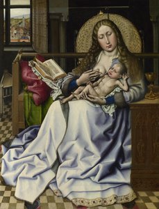 Die Jungfrau und das Kind vor einem Kaminschirm, ca. 1440 von Robert, Campin