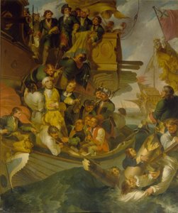 Die Gefangennahme von Admiral Nils Ehrenskiöld in der Schlacht von Gangut, Mitte des 18. Jahrhunderts von Robert Carr Porter