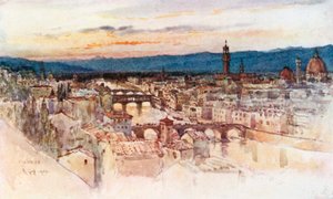 Die Stadt Florenz vom Piazzale Michelangelo, San Miniato von Robert Charles Goff