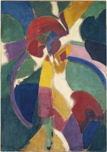 Frau mit Sonnenschirm, 1913 von Robert Delaunay