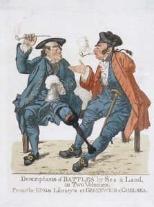 Beschreibung der Schlachten zu Land und zu Wasser, in zwei Bänden, von der Königlichen Bibliothek von Greenwich und Chelsea von Robert Dighton
